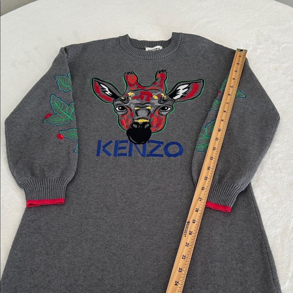 Kenzo Kids Knitted Giraffe Jungle Junior Girl Collection Sweater Dress. Sz 10 - Picture 8 of 13